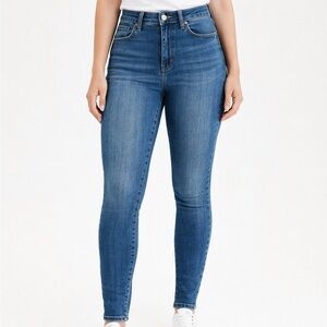 American Eagle High-Rise Jegging Next-Level Stretch Blue Denim Skinny Jeans Sz 8